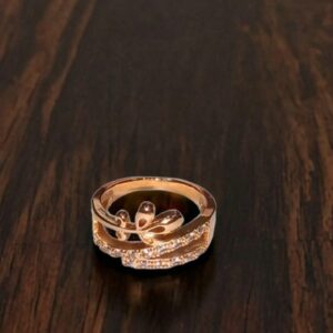 Sterling Golden Leaf Artificial Ring Shop Online In Pakistan